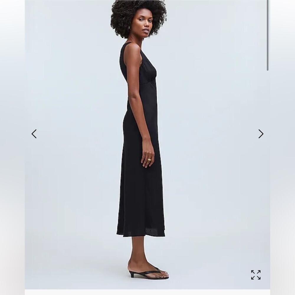 Madewell The Ariana Midi Dress Black Size 0